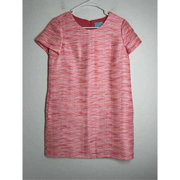 CeCe by Cynthia Steffe Womens Sz 2 Shift Dress Pink Short Sleeve POCKETS - Picture 1 of 15